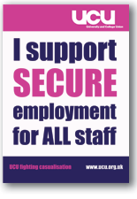 'I support secure employment' poster : 'I support secure employment for all staff' poster preview image 'I support secure employment' poster : 'I support secure employment for all staff' poster preview image