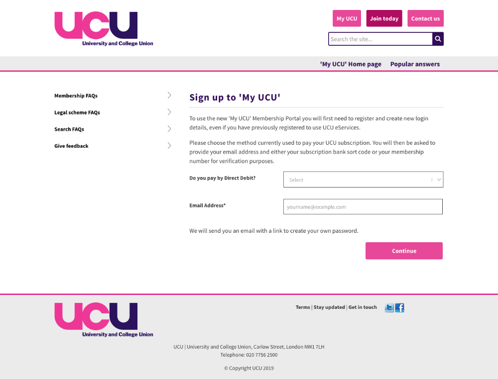 My UCU screenshot 2