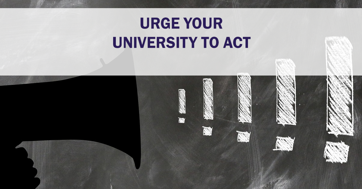 Speak out: email your university