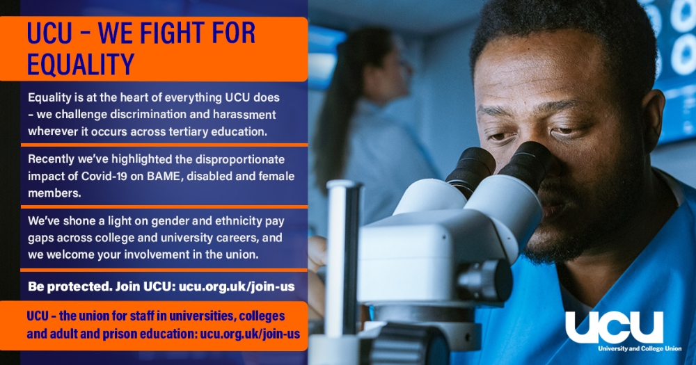 We fight for equality with text - join us graphic