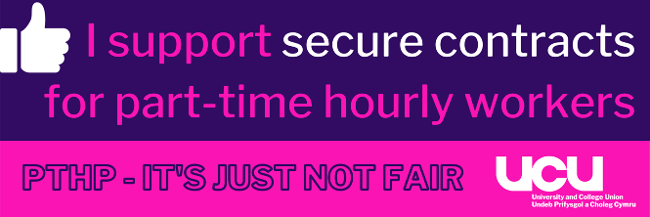 UCU Cymru FTHP campaign email banner: English