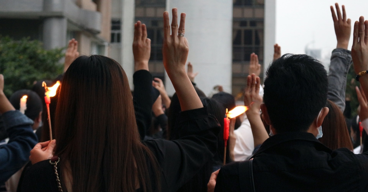 Myanmar three finger salute