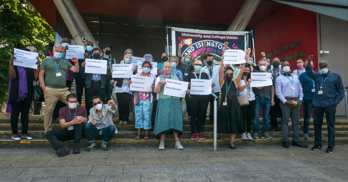 Staff Picket at Capital City College Group over jobs, pay and conditions