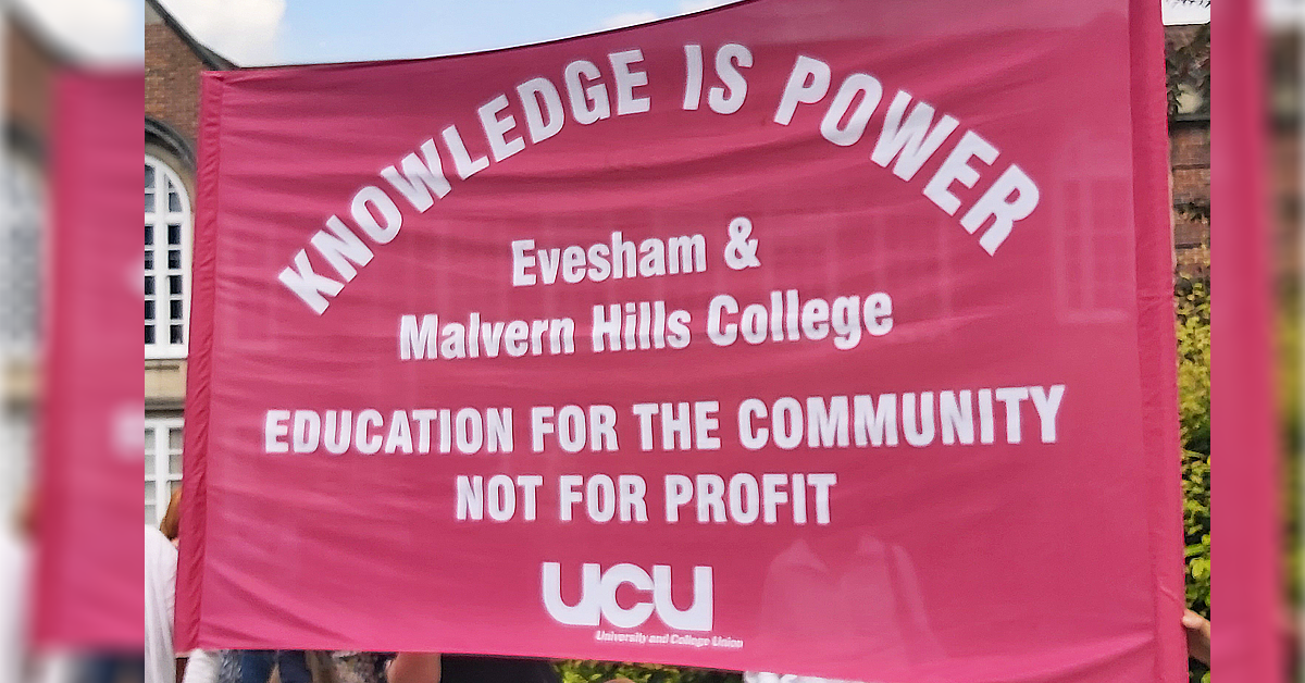 Evesham & Malvern Hills College banner (WCG)