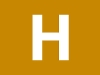 Health & safety rep courses Amber box with letter H