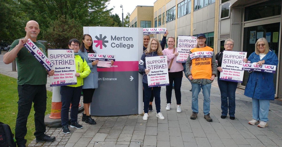 Merton picket line