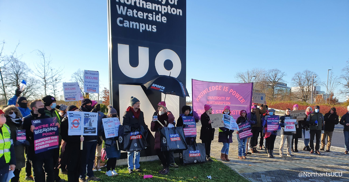 UCU Northampton pickets