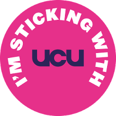 ucuRISING 'I'm sticking' roundel