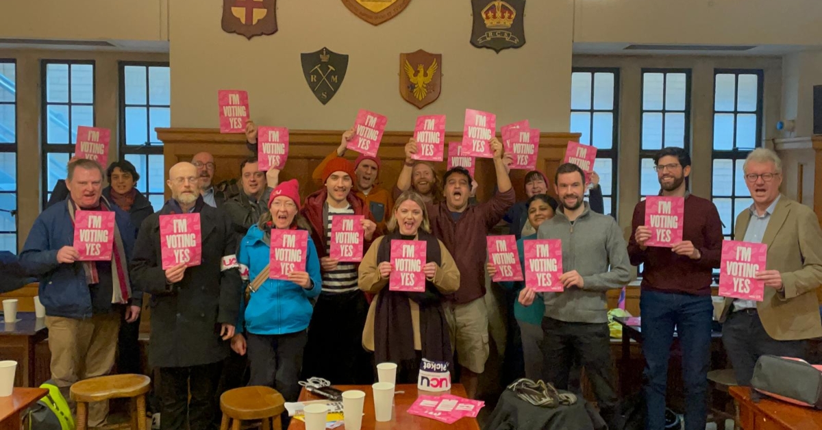 230224 UCU Rising GS vote yes at Imperial