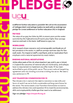 Respect FE pledge leaflet