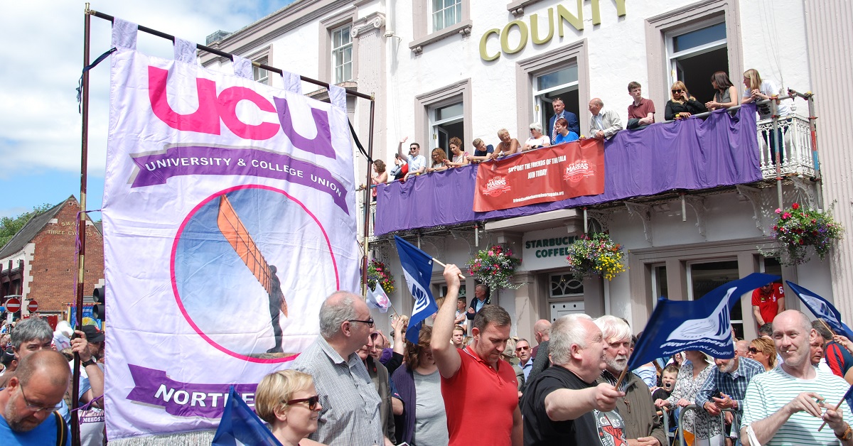 240628 Durham Miners Gala UCU Northern banner
