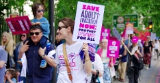 250510 UCU London rally marching family