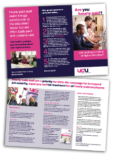 Hourly paid staff recruitment leaflet - preview