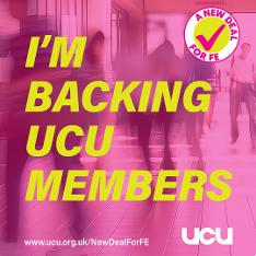 I'm backing UCU members (pink)