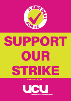 NDFE strike placard