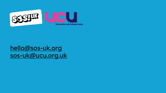 UCU Sustainability Survey - page 14, SOS UK, December 2025