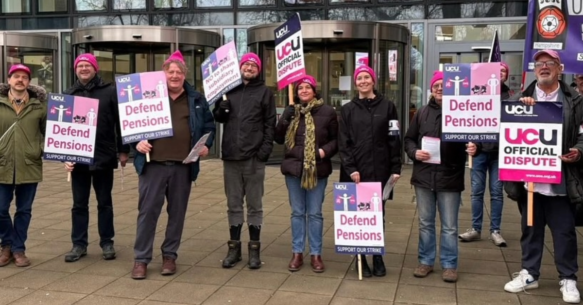 260211 Southampton Solent University pension strike 1200px