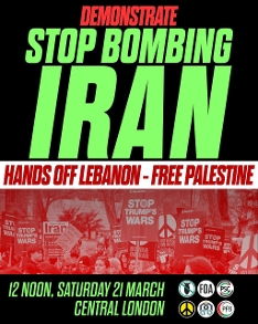 Stop the War march, 21 March 2026