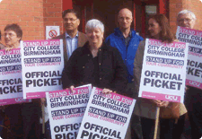 City College Birmingham, picket line, 16 Jun 09