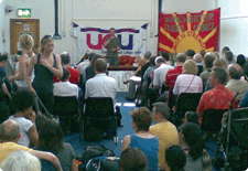 Manchester College, strike rally, 1 Jul 09