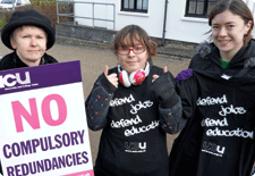 Protest at the University of Gloucestershire, 21 Jan 10