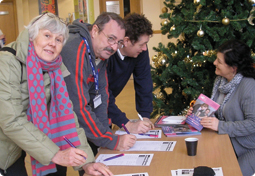 Save EMA petitioning at East Riding College, 13 Dec 10