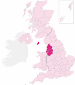 North West region Highlight map of North West region