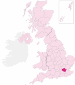 London region Highlight map of London region