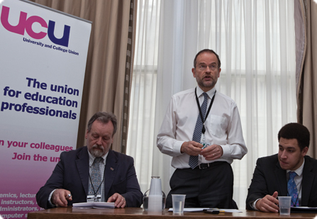 UCU lobby of parliament - lobby meeting, Apr 14