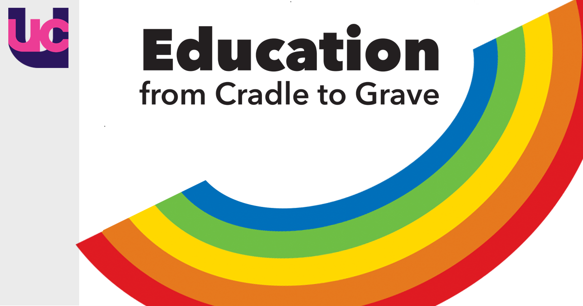 Cradle to Grave conference rainbow logo