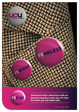 Fearless, Fervent, Fed up - FE campaign poster