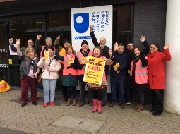 Open University in Wales picket line